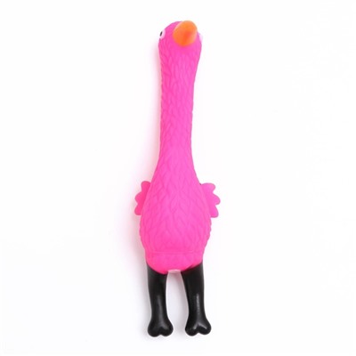 Игрушка пищащая "Фламинго" для собак, 22,5 см, розовая