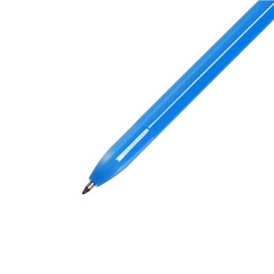 Набор ручек шариковых 4 штуки, стержень 0,7 мм, синий, корпус НЕОН