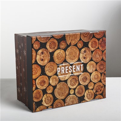 Складная коробка «Present», 31,2 × 25,6 × 16,1 см