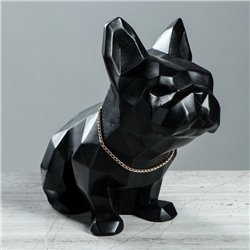 Статуэтка "Собака оригами" чёрная