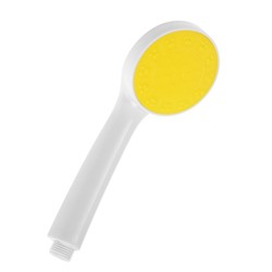 Душевая лейка ZEIN Z0206, пластик, 1 режим, цвет белый с желтой вставкой