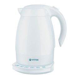 Чайник электрический Vitek VT-1161W, 2200 Вт, 1.7 л, белый