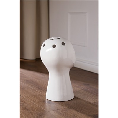 Ваза керамическая "Голова", напольная, 2 предмета, глянец, белая, 44 см