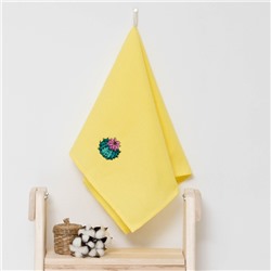 Полотенце детское "Доляна" Кактус, цвет солнечный 40х70 см, 100% хлопок, 150 г/м²