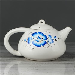 Чайник для заварки 0,6 л "Японский" светлый голубые цветы