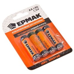 Батарейки Ермак Alkaline 4шт LR6 тип 1.5вт