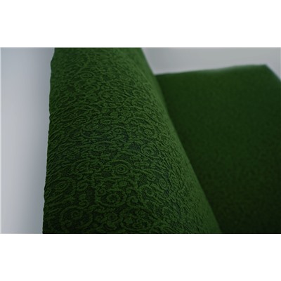 Чехол Жаккард без оборки на угловой диван, цвет Зеленый