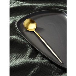 Ложка столовая Magistro «Фолк», h= 21,5 см, цвет золотой, серебряная ручка