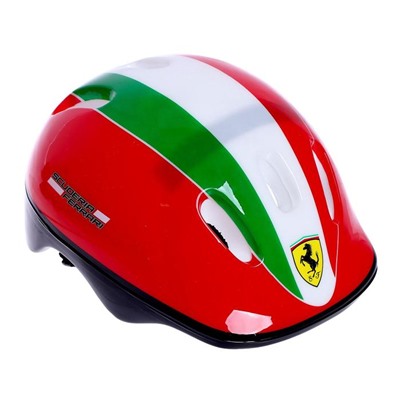 Набор роликовые коньки и защита Ferrari, р.33-36, цвет красный