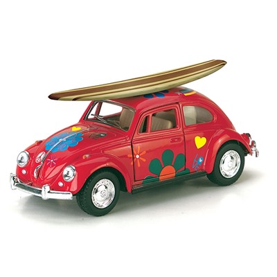 1967 Volkswagen Classical Beetle w/ wooden surfboard