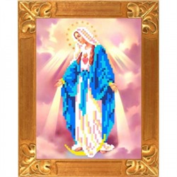 Ткань-схема для вышивания бисером  "Дева Мария Непорочного Зачатия" А5 (кби 5031)
