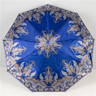 Зонт полуавтоматический «Узор», 3 сложения, 9 спиц, R = 50 см, цвет МИКС