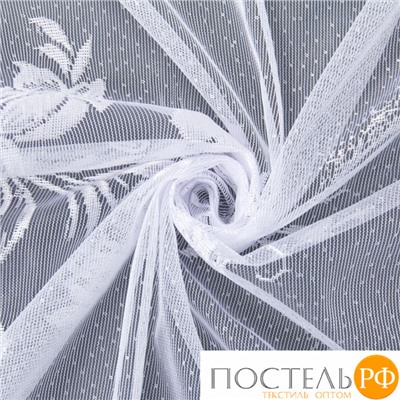 Тюль "Этель" Восточный цветок, 150х250 см с фестоном, 93 г/м?,100% п/э