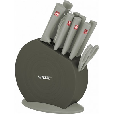 Набор ножей VITESSE VS-8131 Серый 11 пр (12) оптом