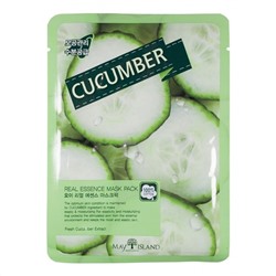 MAYISLAND Маска тканевая тонизирующая  с экстрактом огурца Real Essense Cucumber Mask Pack, 25 мл