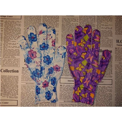 Женские перчатки цветные тканевые. Упаковка 12 пар_Новая цена