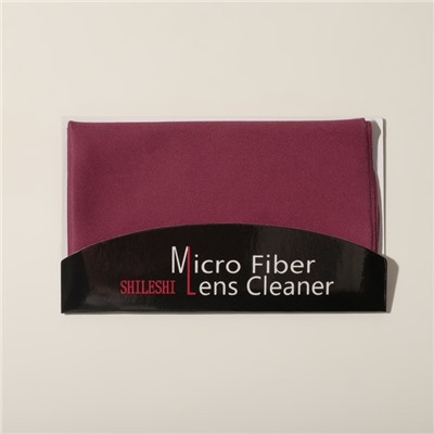 Салфетка для очков TAO №01 в индивидуальной упаковке, цвет бордовый