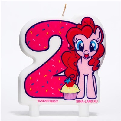 Свеча в торт цифра 2, Little Pony
