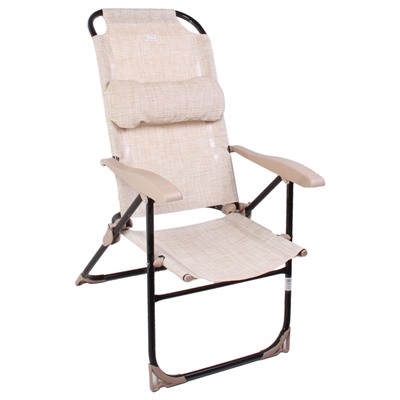 Кресло-шезлонг складное 2, сетка, размер 750x590x1090мм, цвет песочный  К2
