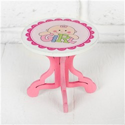 Столик для кукол "В розовом цвете" 9×8×9 см