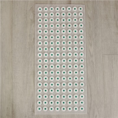 Аппликатор - коврик, 26 × 56 см, цвет белый/зелёный