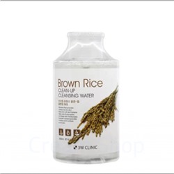 3W Clinic Очищающая вода с экстрактом риса Brown Rice,500мл