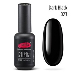 Гель-лак PNB 023 Dark Black черный 8 мл