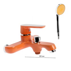 Смеситель для ванны Accoona A6366P, однорычажный, с шаровым переключателем, оранжевый