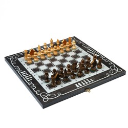 Настольная игра 2 в 1: шахматы, шашки, доска 40 х 40 см