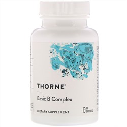 Thorne Research, Комплекс основных витаминов группы B, 60 капсул
