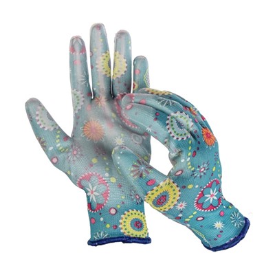 Перчатки нейлоновые, с ПВХ полуобливом, размер 10, цвет МИКС