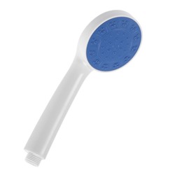 Душевая лейка ZEIN Z0210, пластик, 1 режим, цвет белый с синей вставкой