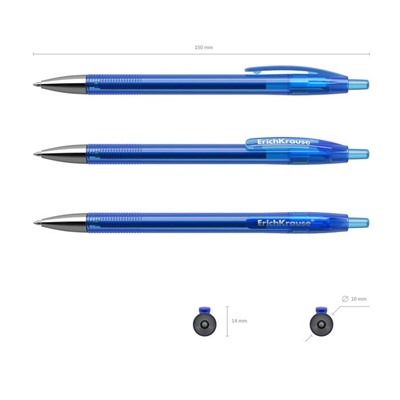 Ручка гелевая автомат ErichKrause R-301 "Original Gel Matic" узел 0.5, чернила синие 46812