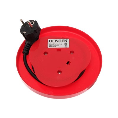 Чайник электрический Centek CT-0022, пластик, колба металл, 1.8 л, 2000 Вт, красный