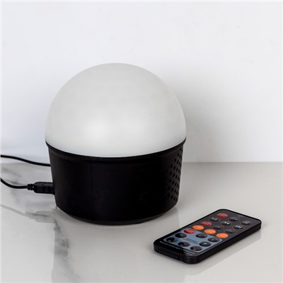 Световой прибор «Хрустальный шар» 10 см, динамик, AUX, свечение RGB, 220 В