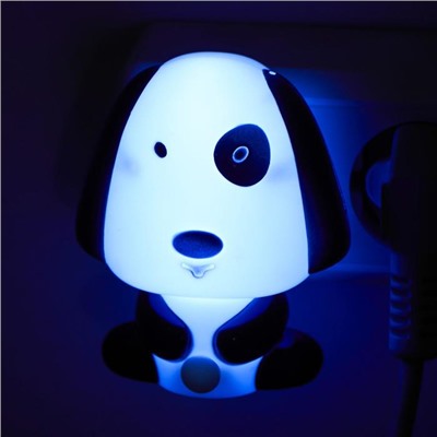Ночник светодиодный Собака 4х0,25Вт LED черный