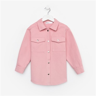 Рубашка для девочки джинсовая KAFTAN, размер 30 (98-104 см), цвет розовый