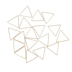 Декор для творчества металл "Треугольники" набор 18 шт 2,5х2,4 см