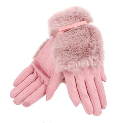 Сенсорные перчатки ( имитация замши + имитация меха кролика)