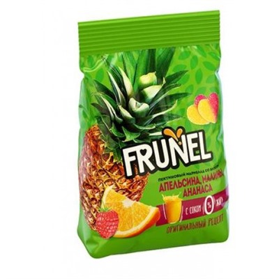 «Frunel», мармелад пектиновый с соком апельсина, малины и ананаса, 250 гр. KDV