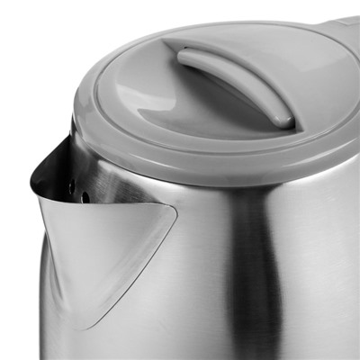 Чайник электрический IR-1361, металл, 1.8 л, 1500 Вт, серебристо-серый