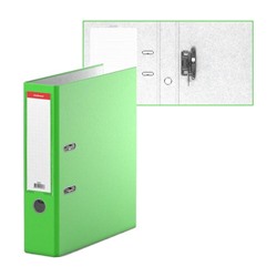 Папка-регистратор А4, 70мм ErichKrause "Neon" с арочным механизмом, зеленая 45397