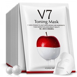 Тканевая витаминная маска для лица Rorec v7 Toning Mask с фруктовыми экстрактами, 30 гр