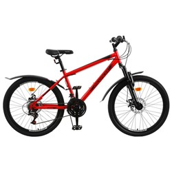 Велосипед 24" Progress модель Stoner Disc RUS, цвет красный, размер рамы 15"