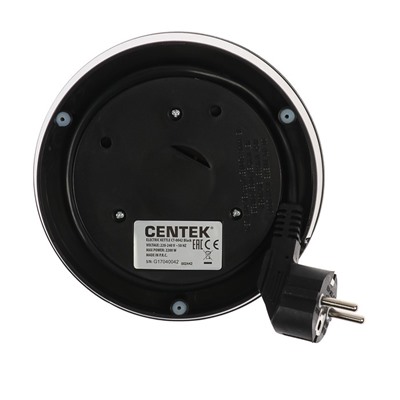 Чайник электрический Centek CT-0042, 2200 Вт, 1.8 л, подсветка, черный
