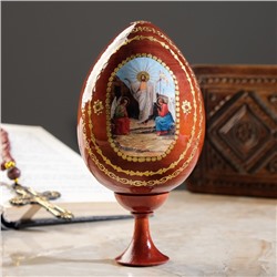 Сувенир Яйцо на подставке икона "Воскресенье Христово"