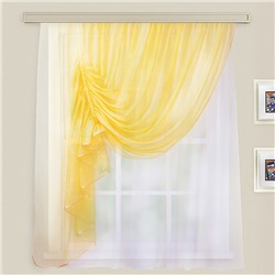 Комплект штор для кухни «Дорис», 285х160 см, цвет светло-жёлтый