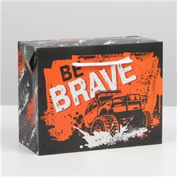 Пакет—коробка «Be brave», 23 × 18 × 11 см