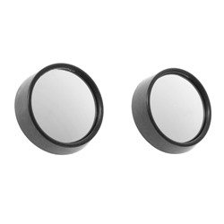 Зеркало сферическое 50 мм, с козырьком, чёрный на блистере, набор 2 шт