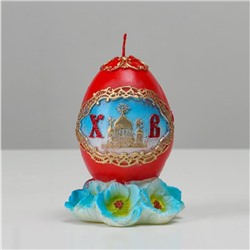 Свеча фигурная "Пасхальное яйцо в цветах", 8,5 х 11,5 см, 220 гр